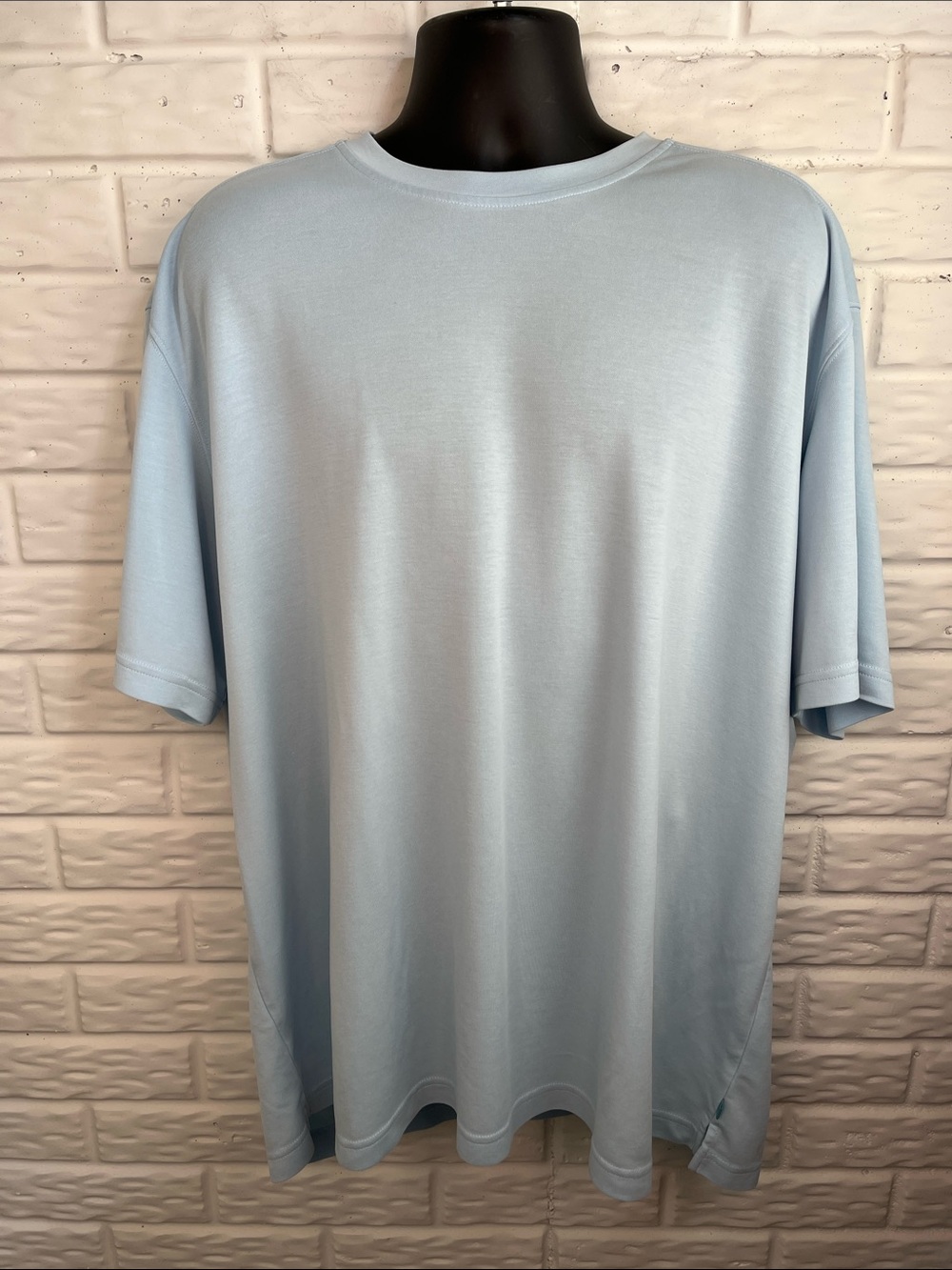 TOMMY BAHAMA ADVISED LIGHT BLUE T-SHIRT TENCEL LYOCELL POLYESTER BLEND SZ XXL